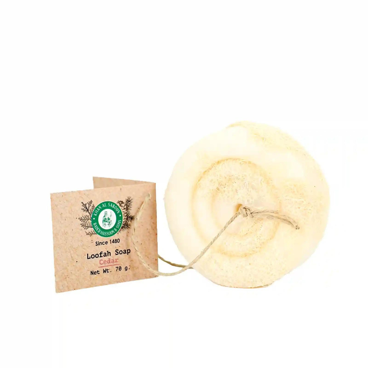 Soap / Jabón — Cedarwood Loofah Soap (70g)